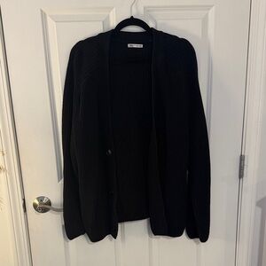 Zara Women's Classic Black Knit Cardigan